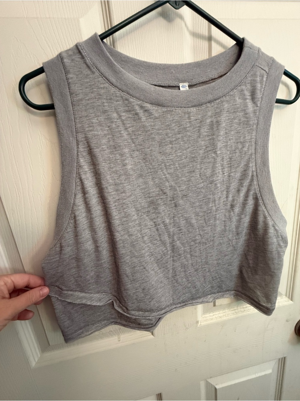 Free People Movement Gray Cropped Tank Top